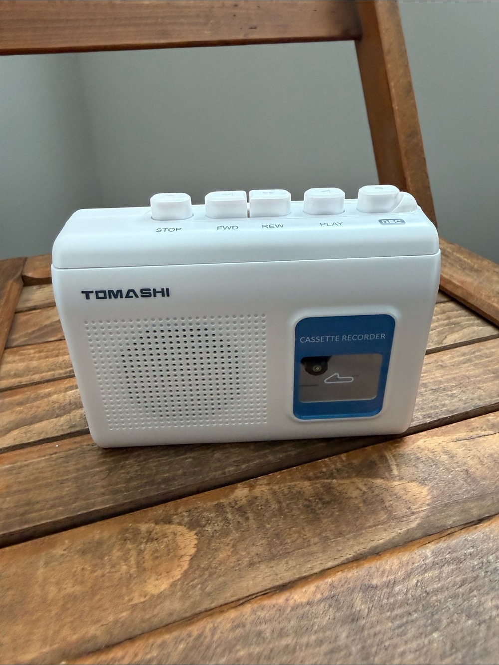 📼 TOMASHI F-119 Portable Cassette Player & Recorder – White Excellent Condition
